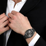 Maserati Attrazione Chronograph Black Dial Black Steel Strap Watch for Men - R8853151001