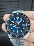 Seiko 5 Sports SKX Racers Heritage Velocity Blue Dial Silver Steel Strap Watch for Men - SSK045K1