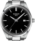 Tissot PR 100 Black Dial Silver Steel Strap Watch for Men - T150.410.11.051.00