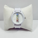 Lacoste Polaroid White Dial White Rubber Strap Watch for Men - 2011130