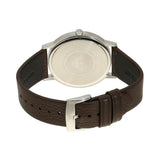 Emporio Armani Kappa Silver Dial Brown Leather Strap Watch for Men - AR11173