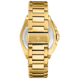 Maserati Velocità Chronograph Blue Dial Gold Steel Strap Watch for Men - R8873652002
