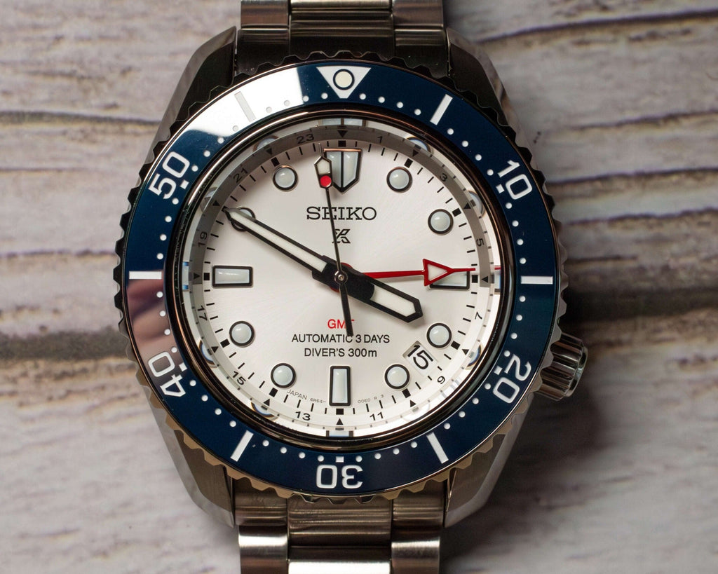 Seiko Prospex 1968 Heritage Diver's GMT 60th Anniversary White Dial Silver Steel Strap Watch for Men - SPB519J1