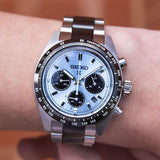 Seiko Prospex Speedtimer Solar Chronograph Limited Edition Blue Dial Two Tone Steel Strap Watch for Men - SSC909