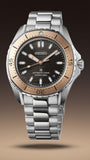 Seiko Prospex Polygonal Sea Diver Automatic Black Dial Silver Steel Strap Watch for Men - SPB485J1