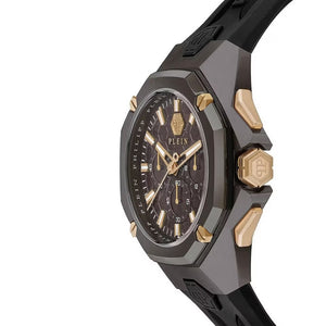 Philipp Plein Octagon Black Dial Black Silicone Strap Watch for Men - PWTBA0323
