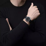 D1 Milano Ultra Thin Black Dial Gray Steel Strap Watch for Men - D1-UTBJ15