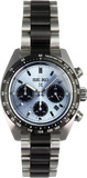 Seiko Prospex Speedtimer Solar Chronograph Limited Edition Blue Dial Two Tone Steel Strap Watch for Men - SSC909