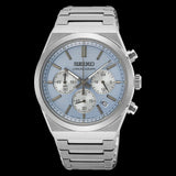 Seiko Conceptual Chronograph Ice Blue Dial Silver Steel Strap Watch for Men - SSB459P1