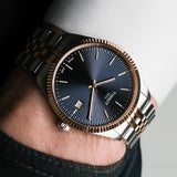 Tissot Ballade Quartz Blue Dial Two Tone Steel Strap Watch for Men - T156.410.22.041.00