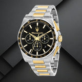 Maserati Velocità Chronograph Black Dial Two Tone Steel Strap Watch for Men - R8873652003