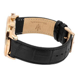 Maserati Tradizione Chronograph Black Dial Black Leather Strap Watch for Men - R8871646001