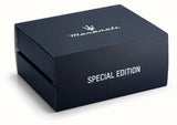 Maserati Traguardo Chronograph Black Dial Silver Steel Strap Watch for Men - R8873612061