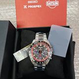 Seiko Prospex Speedtimer Solar Chronograph Datsun 240Z Collaboration Limited Edition Black Dial Two Tone Steel Strap Watch for Men - SSC957