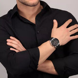 Maserati SFIDA Chronograph Black Dial Black Silicone Strap Watch for Men - R8871640005