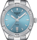 Tissot PR 100 Sport Chic Lady Blue Dial Silver Steel Strap Watch for Women - T101.910.11.351.00