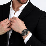 Maserati Attrazione Chronograph Black Dial Black Steel Strap Watch for Men - R8853151001