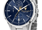Maserati Sorpasso Chronograph Blue Dial Silver Steel Strap Watch for Men - R8873624004
