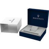 Maserati Successo Chronograph Ice Blue Dial Silver Steel Strap Watch for Men - R8873621044