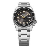 Seiko 5 Sports SKX Street Stonewash Black Dial Silver Steel Strap Watch for Men - SRPL79K1