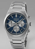 Seiko Conceptual Chronograph Blue Dial Silver Steel Strap Watch for Men- SSB453P1