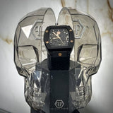 Philipp Plein The $Keleton Black Dial Black Silicone Strap Watch for Men - PWVBA0523