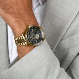 Maserati SFIDA Special Edition Automatic Black Dial Gold Steel Strap Watch for Men - R8823140012