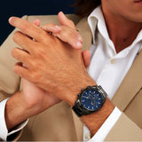 Maserati Attrazione Chronograph Blue Dial Grey Steel Strap Watch for Men - R8853151012