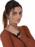 Emporio Armani Kappa Black Dial Black Mesh Strap Watch for Women - AR11252