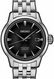 Seiko Presage Cocktail Time Automatic Black Dial Silver Steel Strap Watch for Men - SRPE17J1