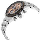 Seiko Prospex Speedtimer Solar Chronograph Gold Dial Silver Steel Strap Watch for Men - SSC817