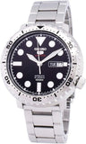 Seiko 5 Sports Automatic Black Dial Silver Steel Strap Watch for Men - SRPC61J1