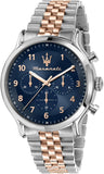 Maserati Epoca Limited Edition Chronograph Blue Dial Two Tone Steel Strap Watch for Men - R8873618021