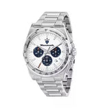 Maserati Velocità Chronograph White Dial Silver Steel Strap Watch for Men - R8873652007