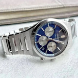 Seiko Conceptual Chronograph Blue Dial Silver Steel Strap Watch for Men- SSB453P1