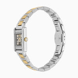 Emporio Armani Genni Crystals Silver Dial Two Tone Steel Strap Watch for Women - AR11704