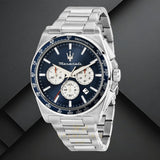 Maserati Velocità Chronograph Blue Dial Silver Steel Strap Watch for Men - R8873652005