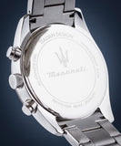 Maserati Attrazione Chronograph White Dial Silver Steel Strap Watch for Men - R8853151004