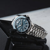 Seiko Prospex Polygonal Divers Automatic Blue Dial Silver Steel Strap Watch for Men - SPB483J1