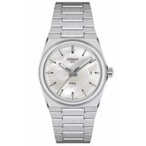 Tissot PRX Quartz Mother of Pearl Dial Silver Steel Strap Watch for Women- T137.210.11.111.00