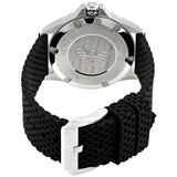 Emporio Armani Diver Black Dial Black Silicon Strap Watch for Men - AR11341