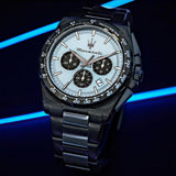 Maserati Velocità Chronograph Blue Dial Black Steel Strap Watch for Men - R8873652004