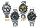 Seiko Prospex Speedtimer Solar Chronograph White Dial Silver Steel Strap Watch for Men - SSC813