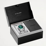 D1 Milano Ultra Thin Green Dial Silver Steel Strap Watch for Men - D1-UTBJ37