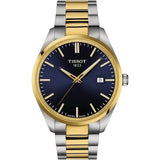Tissot PR 100 Blue Dial Two Tone Steel Strap Watch for Men - T150.410.22.041.00