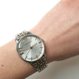 Emporio Armani Gianni Silver Dial Two Tone Steel Strap Watch for Women - AR1603