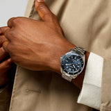 Seiko Prospex Polygonal Divers Automatic Blue Dial Silver Steel Strap Watch for Men - SPB483J1