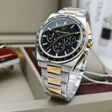 Maserati Velocità Chronograph Black Dial Two Tone Steel Strap Watch for Men - R8873652003