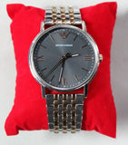 Emporio Armani Kappa Gray Dial Two Tone Steel Strap Watch for Men - AR11121