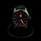Seiko 5 Sports Flieger Pilot Automatic Black Dial Black Nylon Strap Watch for Men - SRPH33K1
